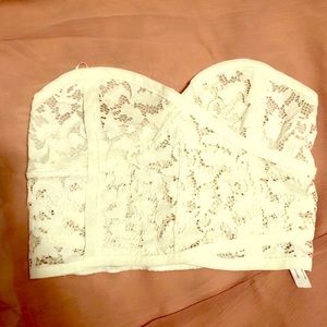 Free People Intimates White strapless bralette